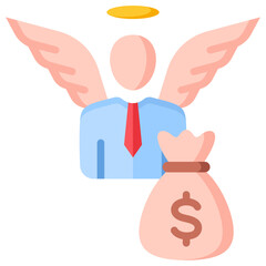 Canvas Print - Angel Investor Icon