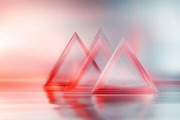 Aufkleber - A minimalist design of an impossible triangle, drawn with clean, bold lines and soft gradients