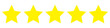 © Oliver Vandenberg - Five star rating icons in bright yellow, designed for apps and websites. 5 star rating icons symbolize high quality, customer satisfaction, and positive feedback. Vector illustration isolated on white