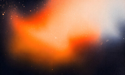 Wall Mural - orange and black grainy abstract gradient background