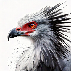 Wall Mural - secretary bird illustrated