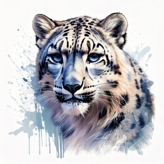 Wall Mural - snow leopard