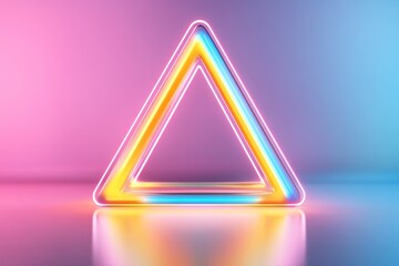 Aufkleber - A minimalist design of an impossible triangle, drawn with clean, bold lines and soft gradients