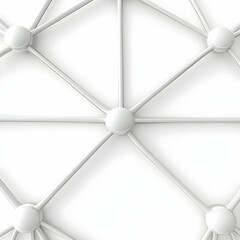 Wall Mural - Abstract 3D White Network Illustration