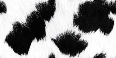 Wall Mural - fur texture pattern in seamless repeat with contrasting black and white colors