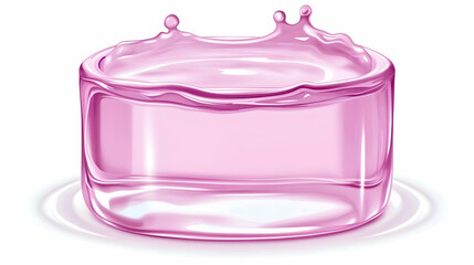 Wall Mural - pink liquid splash illustration