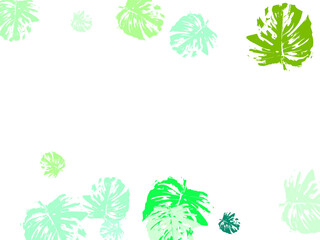 Wall Mural - green leaves border