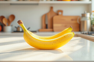 Canvas Print - bananas on wooden background