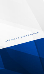 Poster - White and blue modern abstract vertical cover background with geometric shapes. Vector illustration