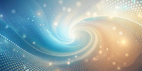 Aufkleber - Abstract swirl of light and dots, creating a mesmerizing pattern of golden and blue hues.