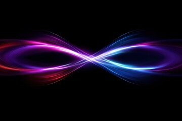 Wall Mural - Abstract infinity symbol formed by vibrant, flowing light trails.  Perfect for technology, energy, or spiritual themes.