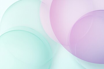 Poster - Abstract composition of overlapping circles in pastel tones with ample space for text or design elements. Generative AI