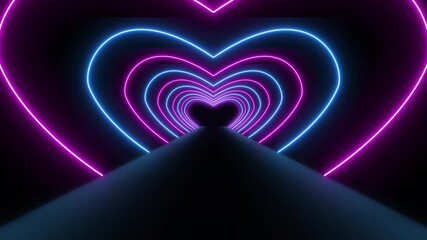 Wall Mural - VJ led neon light tunnel  event particles concert intro game edm music stage party openers titles abstract background loop