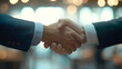 © Jack - Business men handshake and worker hands in office with agreement deal or partnership Greeting welcome and onboarding at corporate company with professional contract and thank you at la : Generative AI
