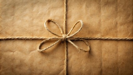 Poster - A Simple Gift Wrapped in Brown Paper with a Bow of Twine