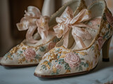 style shoes with embroidered floral patterns