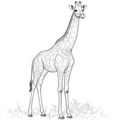  Giraffe Coloring page