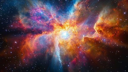 Wall Mural - Vibrant explosion of cosmic energy captured in a stunning celestial display