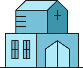 Poster - Church Building Icon
