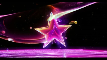 Wall Mural - bright glowing rotating particle 3d sphere in the universe. abstract technology, science, engineerin