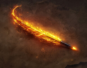 Wall Mural - Fiery Quill