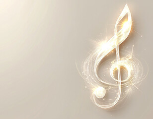 Poster - Glowing Music Note