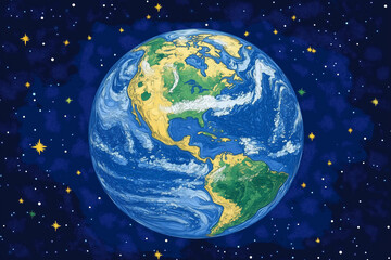 planet earth in space