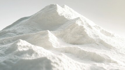 Poster - A large pile of snow sits atop a snowy mountain, perfect for winter landscapes and outdoor activities