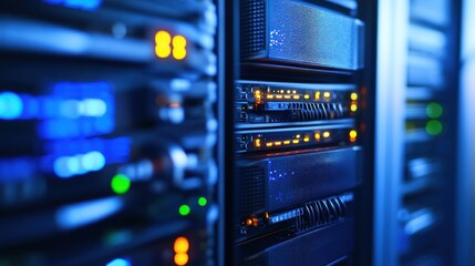 Illuminated Server Racks in a Modern Data Center