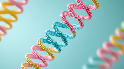 Poster - Colorful spirals in pastel shades twisted artistically create a vibrant display against a soft background