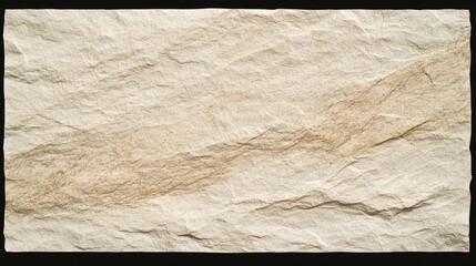 Beige wrinkled paper background recycled from paper packaging. The paper is a light beige color.