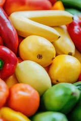 Sticker - A vibrant arrangement of fresh fruits and vegetables, perfect for highlighting the quality of your market stall or promoting healthy eating