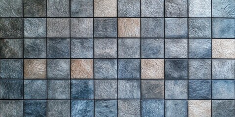 Grey wall mosaic texture offers a modern and stylish backdrop for various design projects and interior spaces