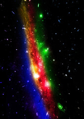 Wall Mural - stars of a planet and galaxy in a free space elements of this image furnished by nasa.