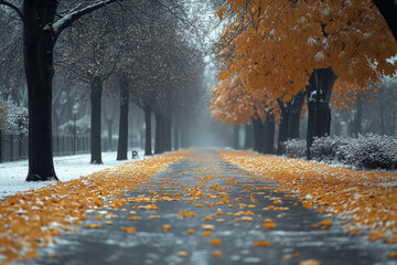 Wall Mural - Autumn In Winter