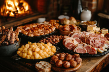 Poster - Croatia Food, Served On A Table