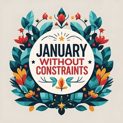 Wall Mural - January Without Constraints Floral Design Artwork