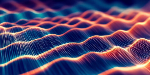 abstract neon light waves and lines