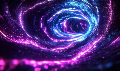 Wall Mural - glowing purple and blue swirling vortex. ai.