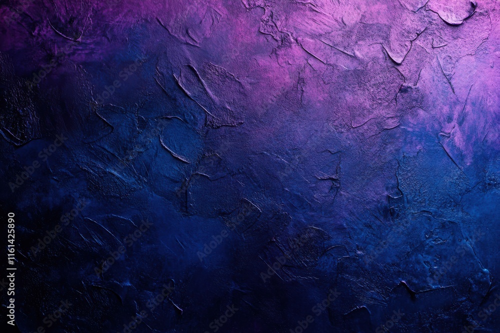 Dark blue and purple color gradient background with a grainy texture ...