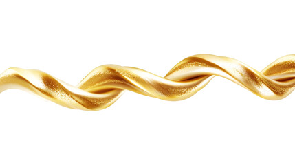 Leinwandbilder - Abstract golden wave swirling on transparent background, suitable for luxury, premium and elegant designs