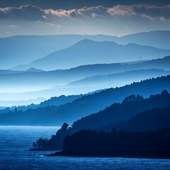 Wall Mural - mountains and sea