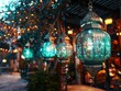 © Stock - Ornate Hanging Lanterns with Warm Lights in a Middle Eastern Market