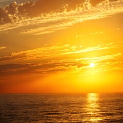 Wall Mural - sunset over the sea
