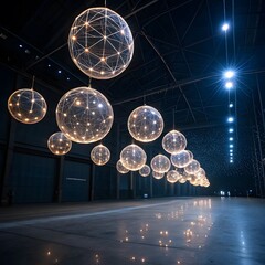 Wall Mural - christmas ball and lights