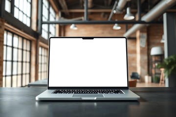 laptop mockup: modern workspace