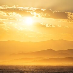 Wall Mural - sunset in the sea