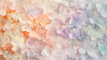 Leinwandbilder - Delicate floral pattern featuring a variety of soft colors and gentle blooms suitable for backgrounds and designs. Generative AI