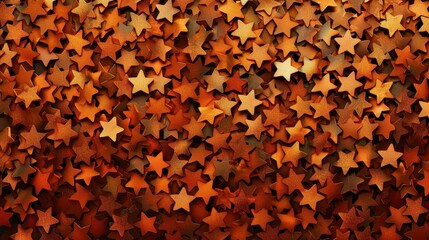 Wall Mural - golden stars cascade from the sky, creating a sparkling mound of brilliance that dazzles the eye and