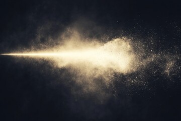 Aufkleber - Narrow beam of light piercing through overwhelming darkness in a captivating display of contrast and illumination. Generative AI